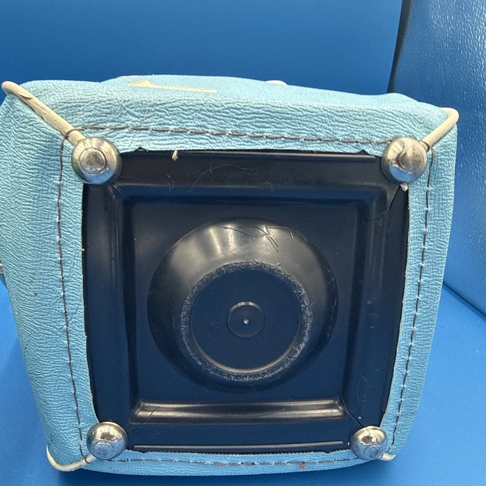 Vintage Retro Baby Blue Bowling Ball Bag and Ebonite Galaxie 300 10 Lbs